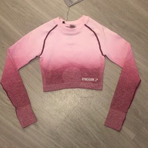 Gymshark Long Sleeve ombré crop top